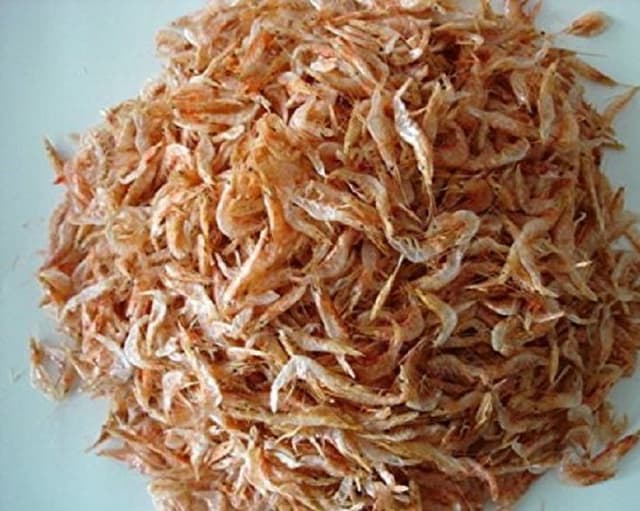 Bags of freshly dried crayfish 