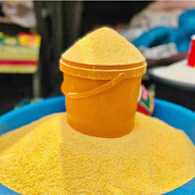 Freshly made garri is here